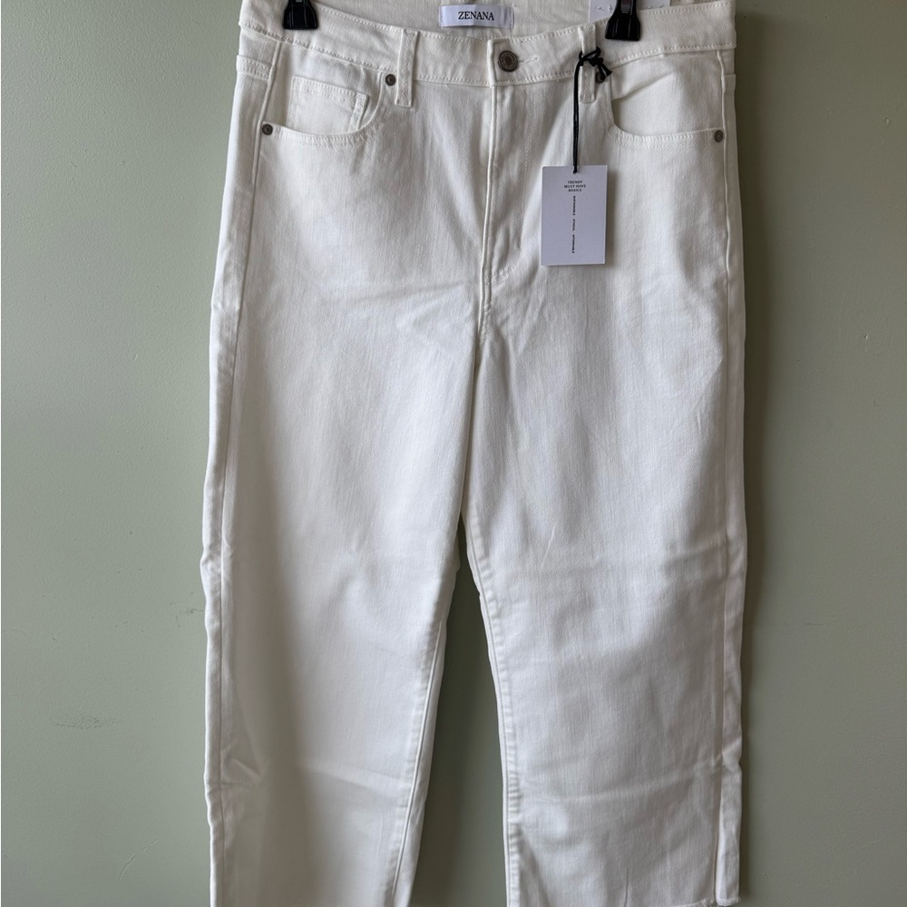 Zenana White Flare & Wide Leg Jeans
